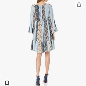 M Made in Italy Women's Printed V-Neck Midi Dress